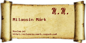 Milassin Márk névjegykártya